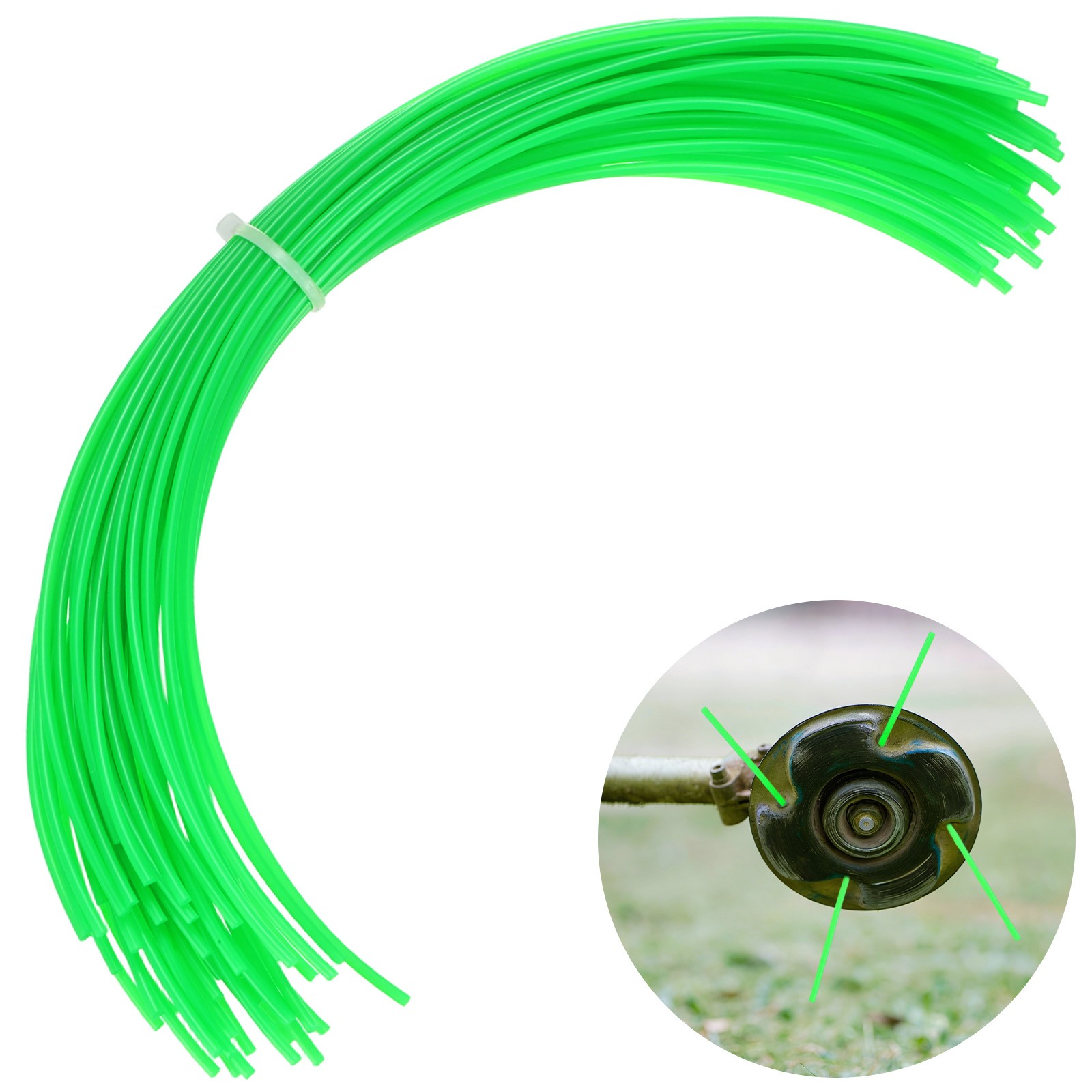 50Pcs 30x0.24cm Pre-Cut Trimmer Line Replacement String, Round Nylon Line Green gallery