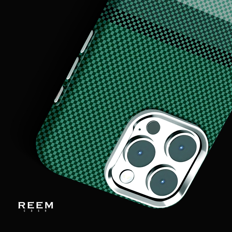 Green iPhone 15 Pro Max magsafe case, aramid fiber rugged cover iPhone 16 15 14 gallery