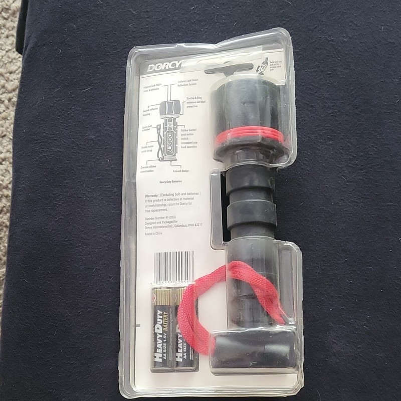 Rubber Waterproof Flashlight, 2 AA Batteries Included gallery