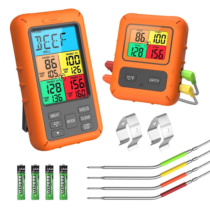 Smart Wireless Meat Thermometer w/ 4 Probes for BBQ Grilling Baking Barbecue gallery