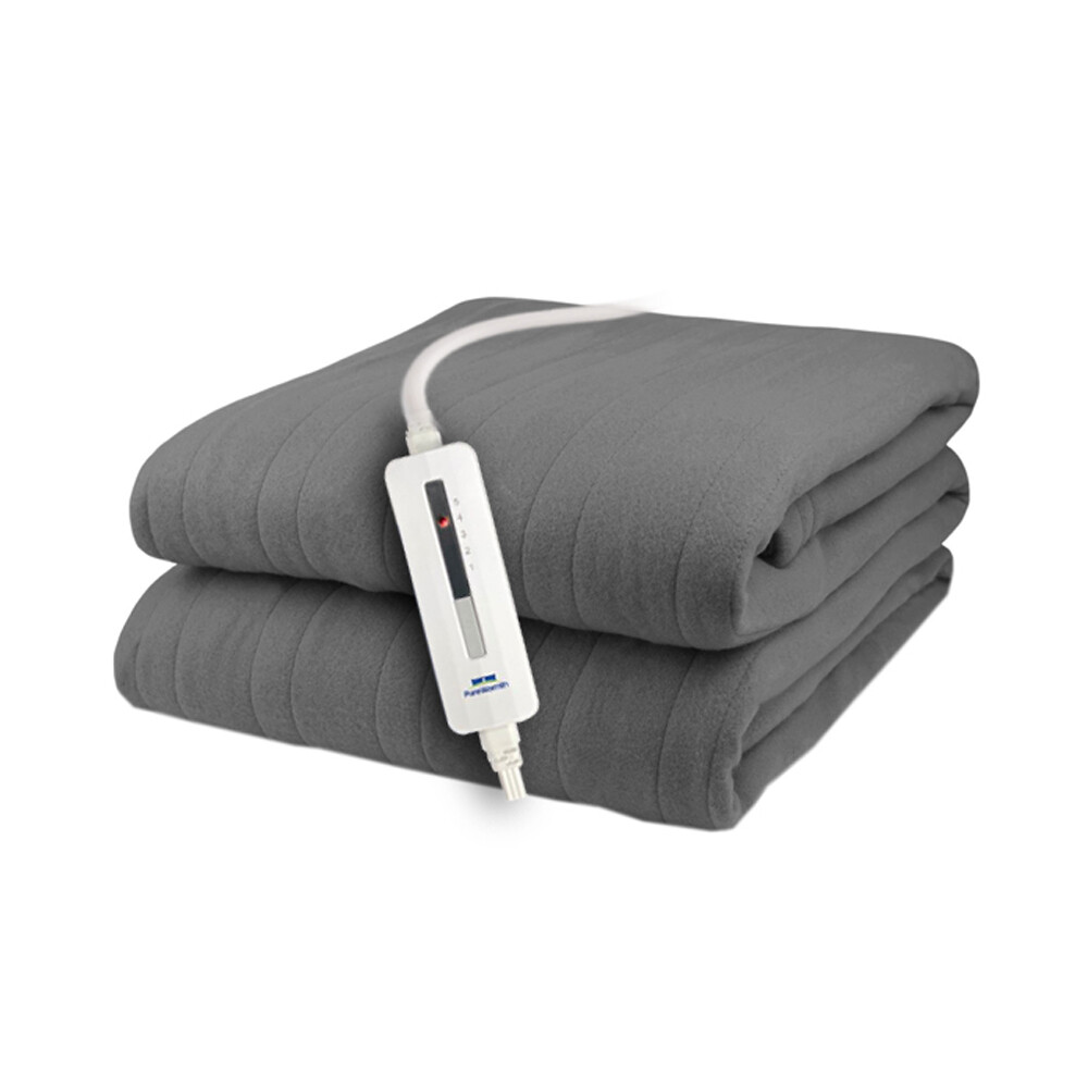 Pure Warmth Solid Flannel Electric Heated Warming Blanket gallery