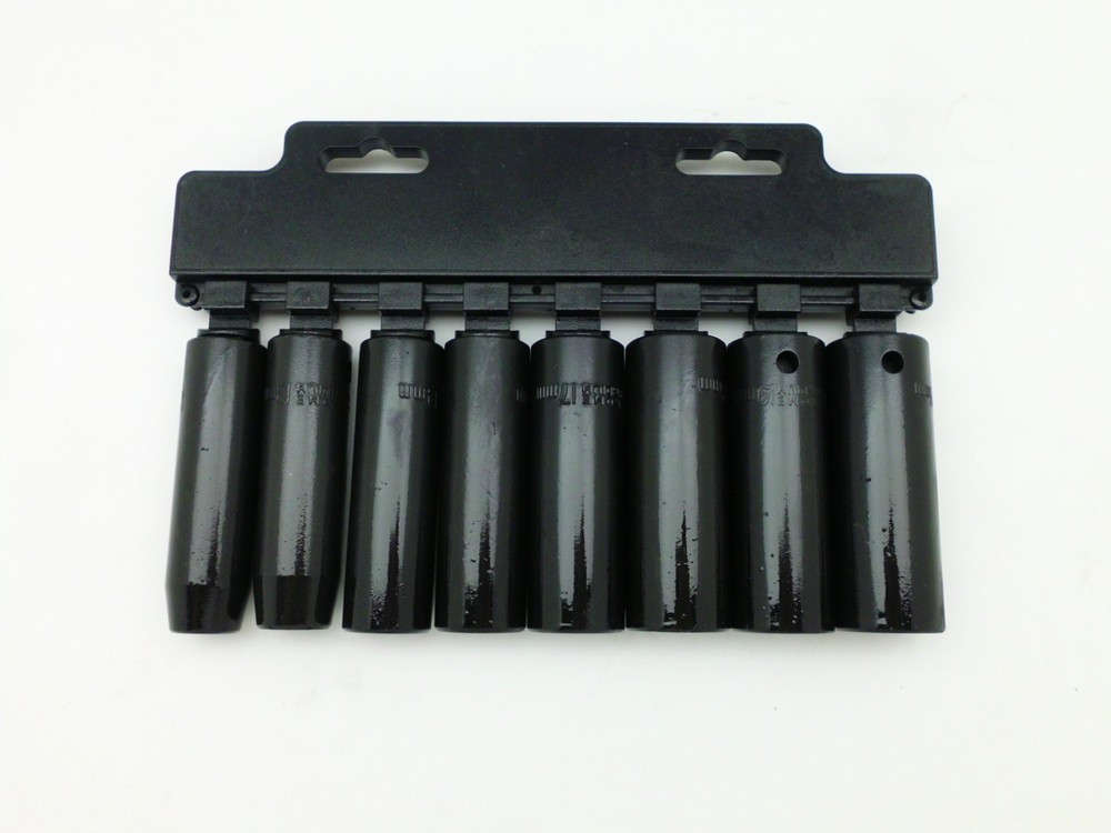 8 PC 1/2" Drive 6PT Impact Socket Set Deep Metric - H31-001B