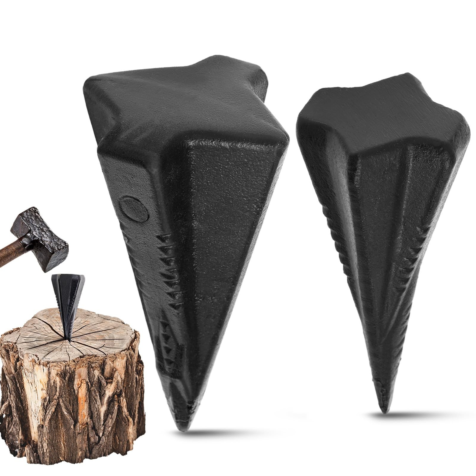Wood Splitting Wedges 4 & 5 Lbs - Diamond Design Manual Log Splitter Tool gallery