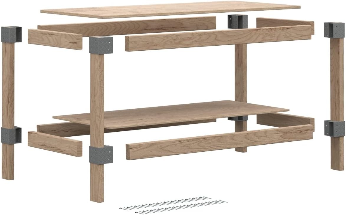 Heavyweight 2 X 4 Do-It-Yourself Workbench Kit,Gray gallery