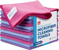Microfiber Cleaning Cloth 12 Pack | Better Quality All Purpose Towels | Great Fo