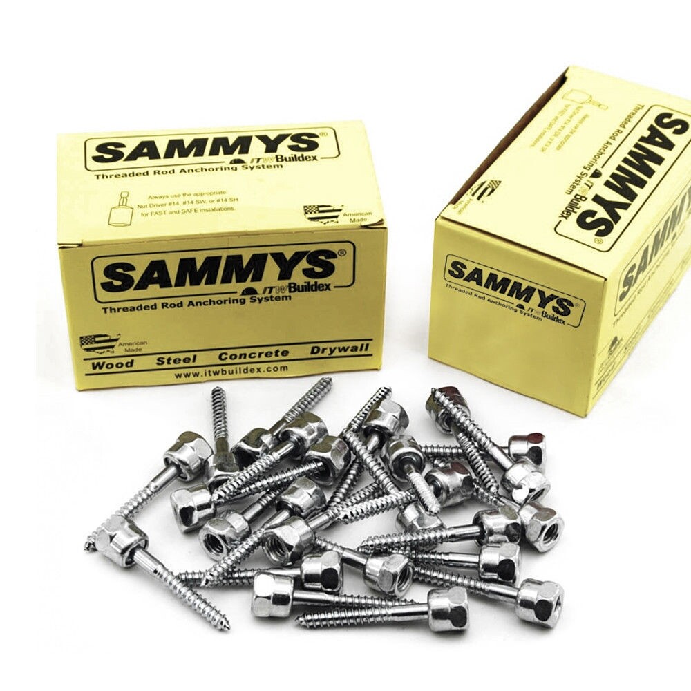 Sammys 1/4"in Vertical Threaded Rod Fit Anchor Super Screw 1/4 x 2"in (50 Piece) gallery