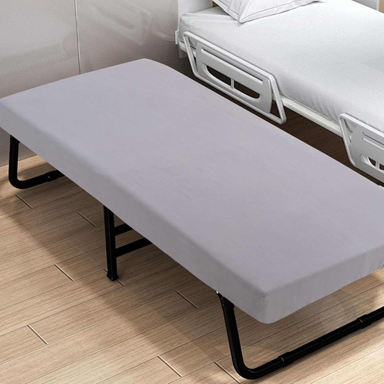 Cot Sheets 30" x 80" Size Sheet Fitted for Narrow 30 x 80, Gray gallery