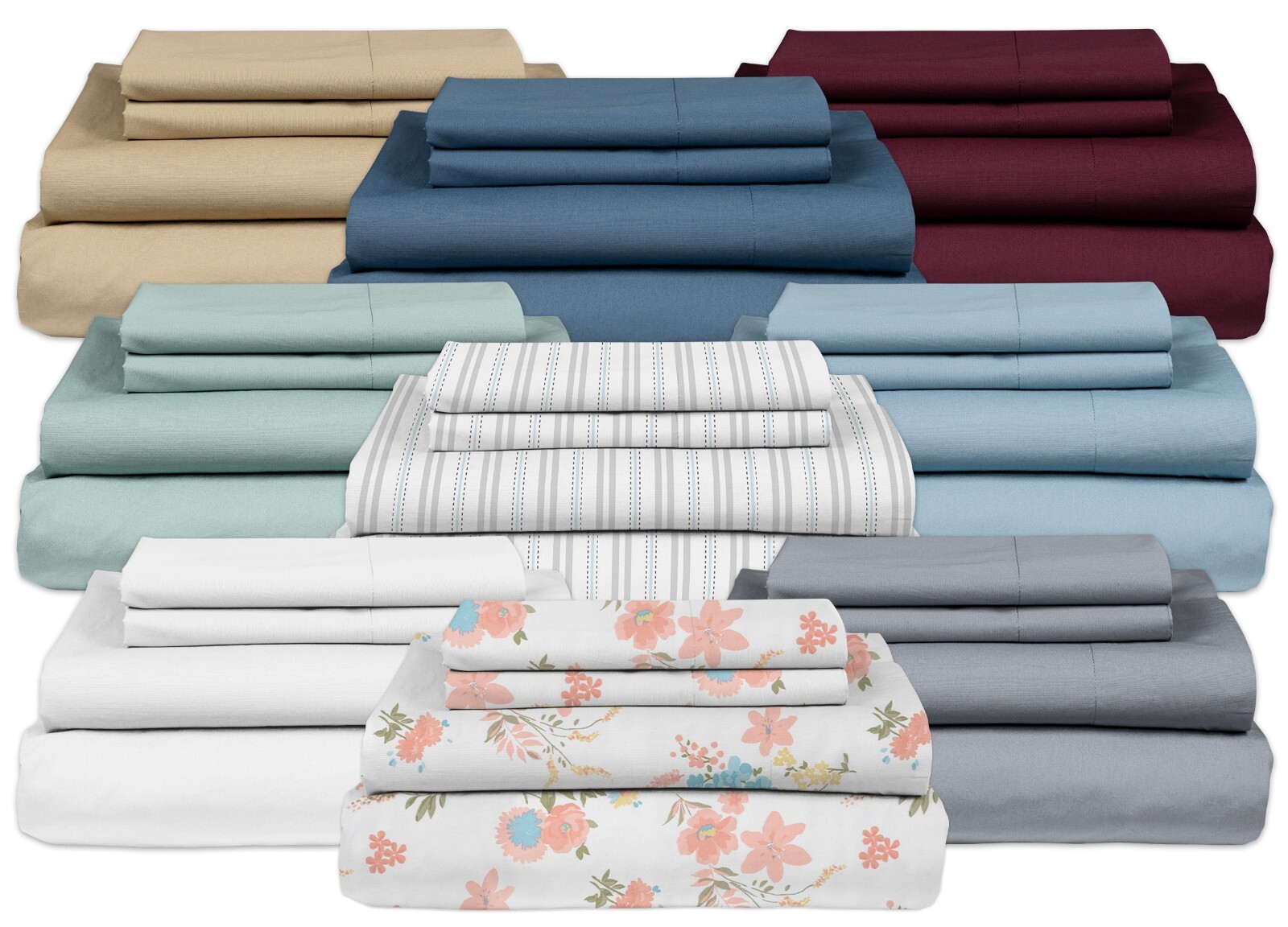 MyPillow 100% Cotton Percale Bed Sheets gallery