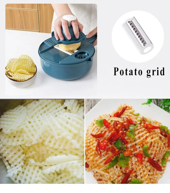 9-in-1 Vegetable Cutter Multi-Functional Slicer Grater Kitchen Tool NEW gallery