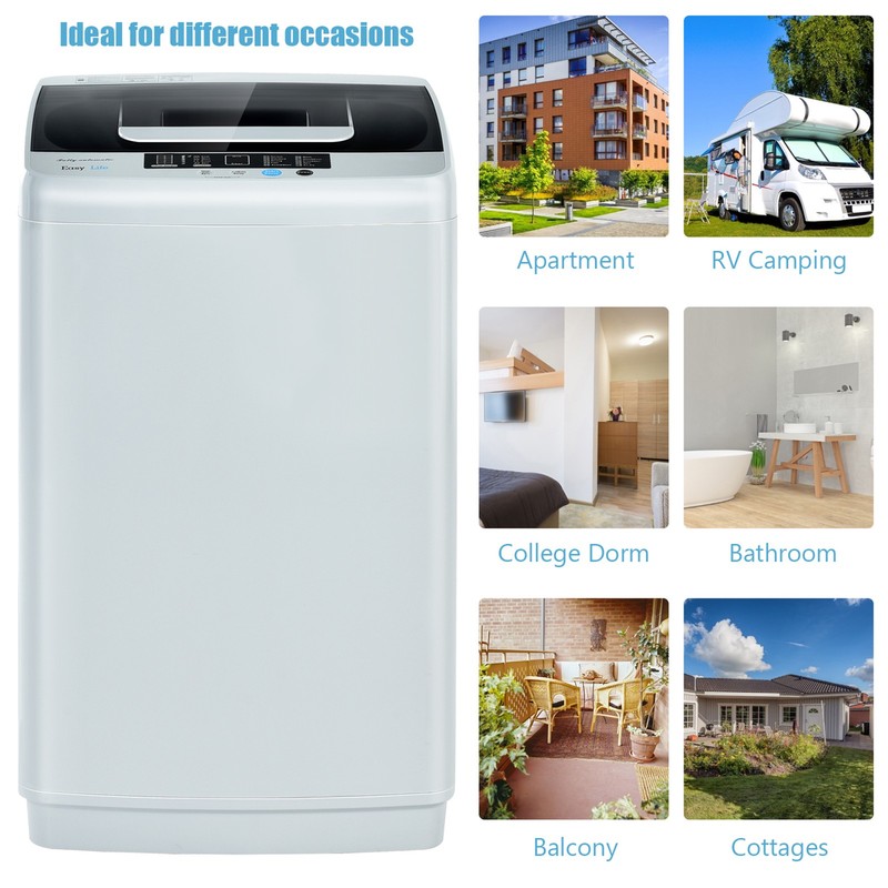 Full-Automatic Washing Machine Portable Compact Laundry Washer Spin 8.8 lbs gallery