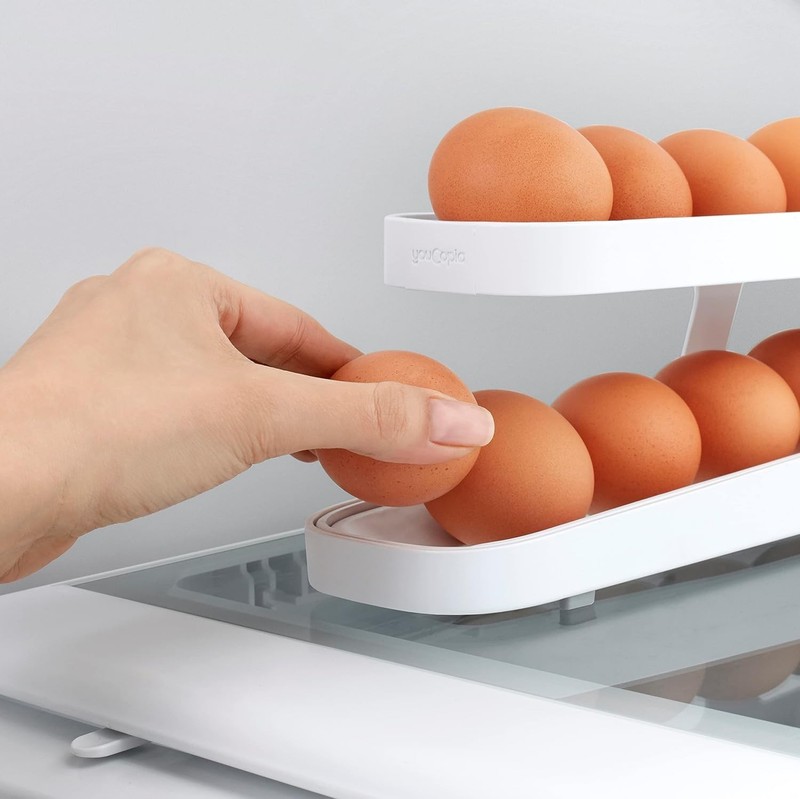 Rolldown™ Egg Dispenser, Space-Saving Rolling Eggs Dispenser and Organizer for R gallery