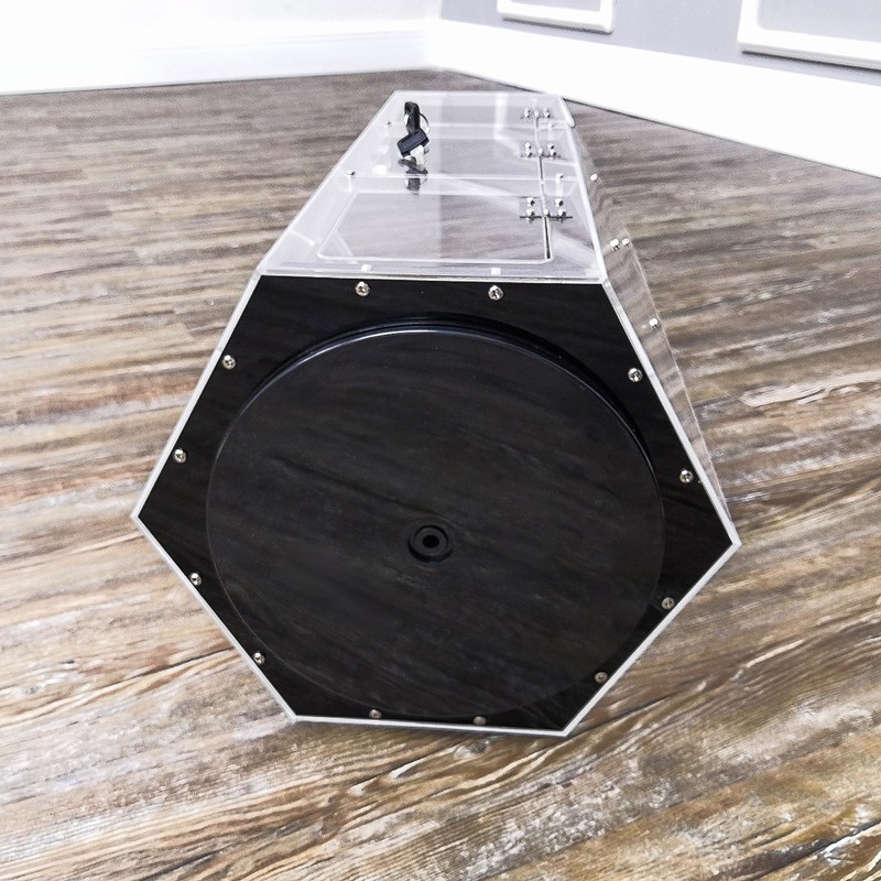 Clear Cabinet Plexiglass Acrylic Spin Display Showcase Jewewlry, Collectible gallery