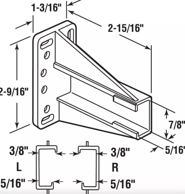 Rear Drawer Track Socket Bracket Side Mounted Drawer Rails Replacement Parts gallery