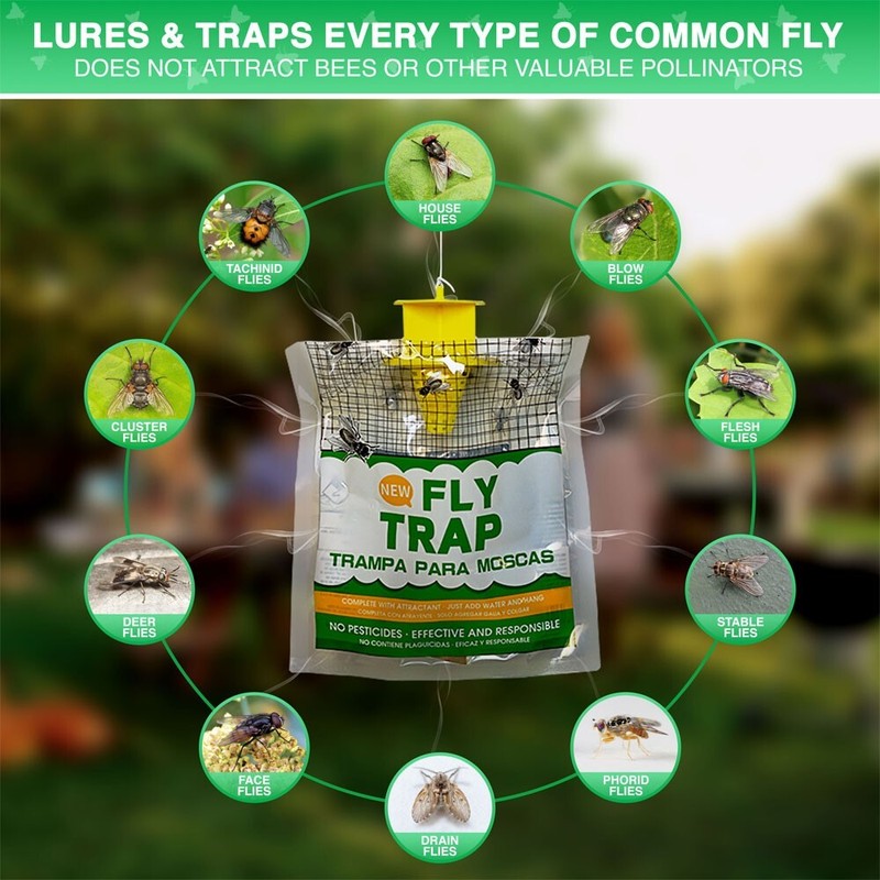 10-Pack Hanging Outdoor Fly Traps - Disposable and Effective gallery