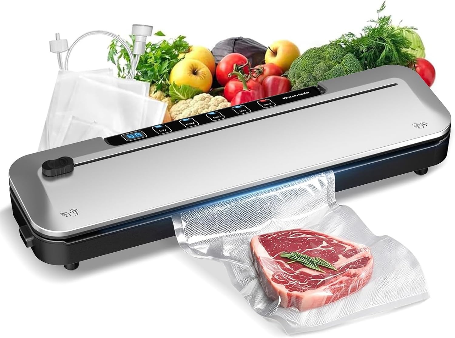 Auto Vacuum Sealer Machine, 75KPA Fully Automatic 6-IN-1 Food Sealer gallery