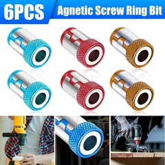 6 x Screwdriver Head Magnetic Ring Pivoting Bit Tip Screw Holder Magnetizer*