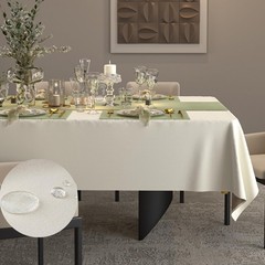 Table Cloth Rectangle Tables Decor 84”x60” – Waterproof Plain Weave Fabric …