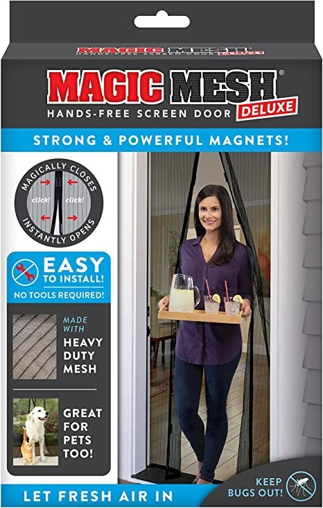 Magic Mesh Deluxe Hands Free Magnetic Screen Door 39"x83" - Black (MM011124) gallery