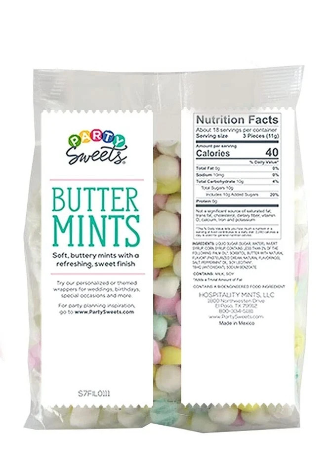 Assorted Pastel Buttermints, 14 Ounce, Appx. 100 pieces from Hospitality Mints gallery