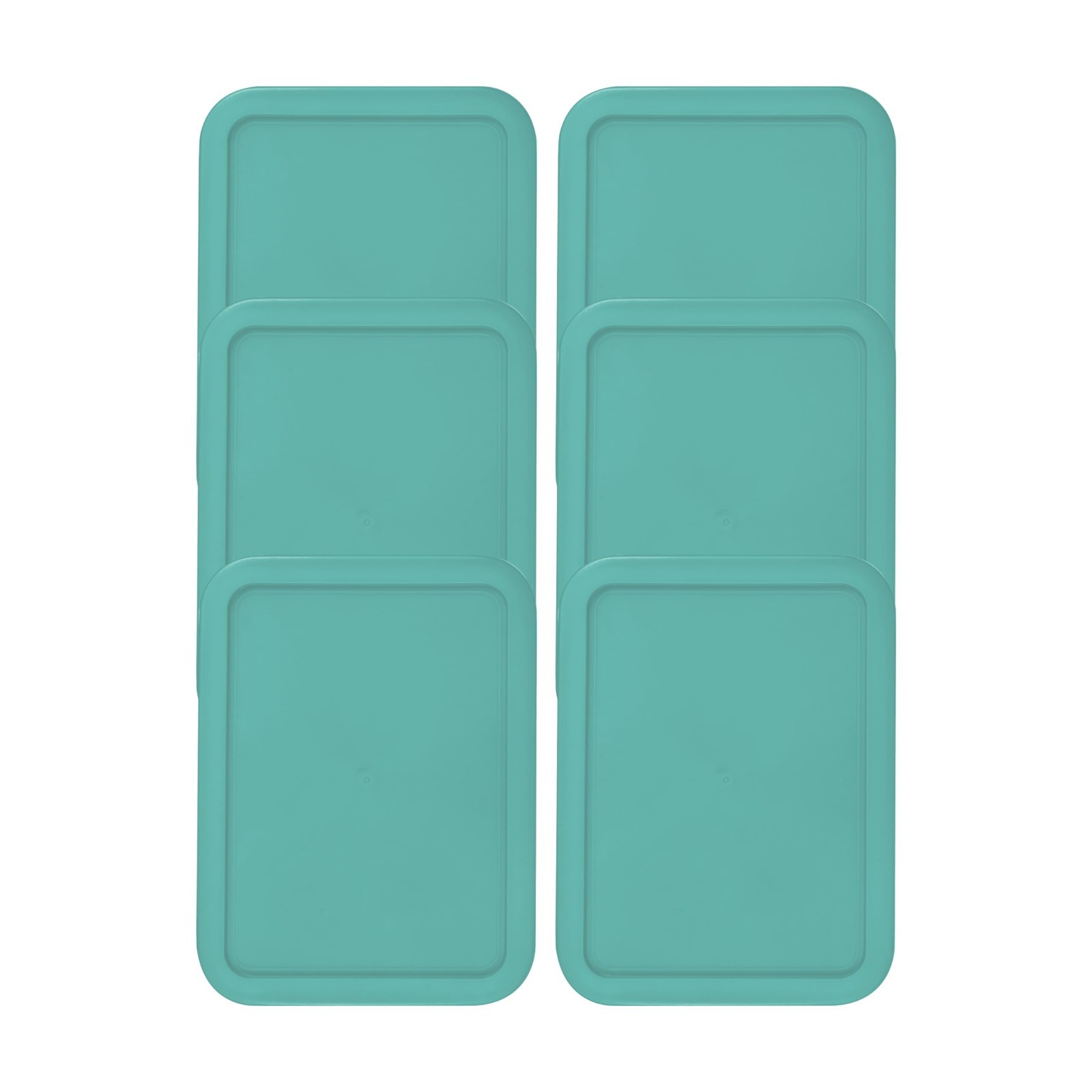 Replacement Lids for Pyrex 7210-PC 3-Cup Rectangle Turquoise 5.75x7.75" 6-Pack gallery