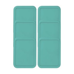 Replacement Lids for Pyrex 7210-PC 3-Cup Rectangle Turquoise 5.75×7.75″ 6-Pack