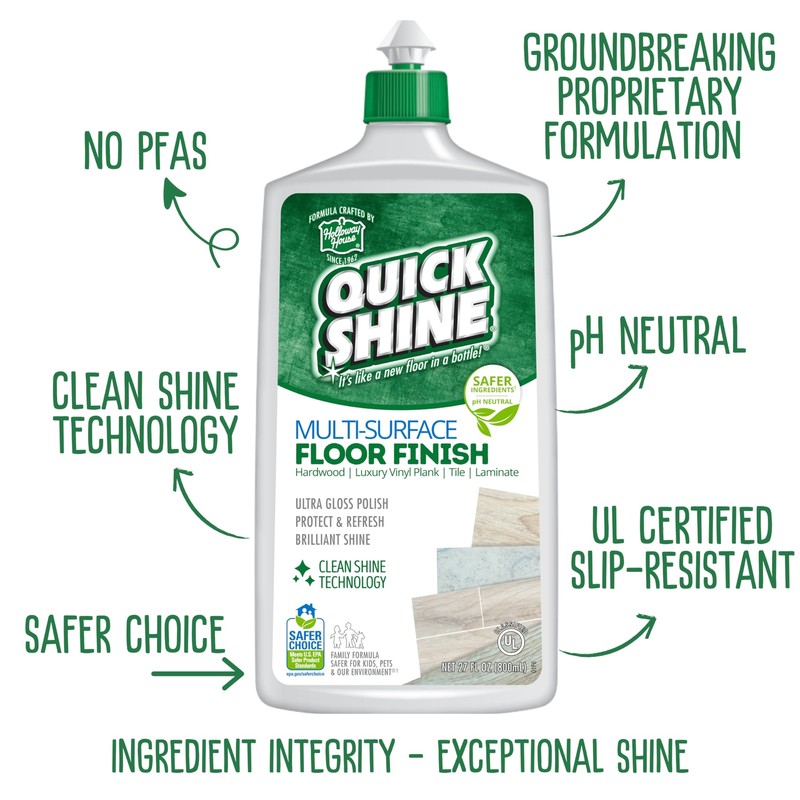 Quick Shine Multi Surface Floor Cleaner and Finish 27 Fl Oz Pack of 2 gallery