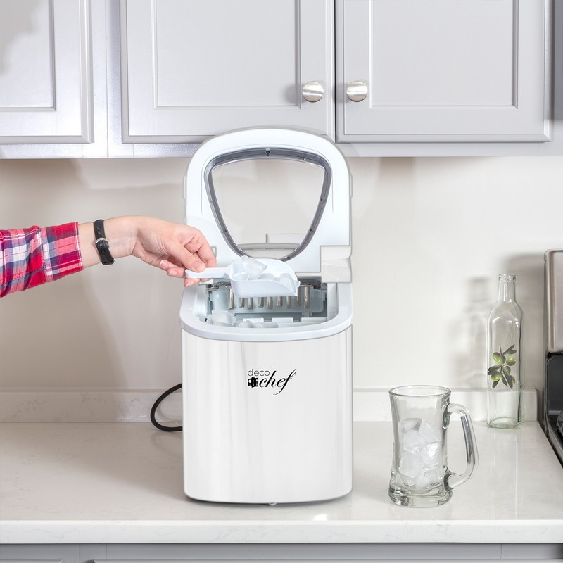 Deco Chef White Compact Electric Ice Maker | (IMWHT) | Top Load | 26 Lbs Per Day gallery