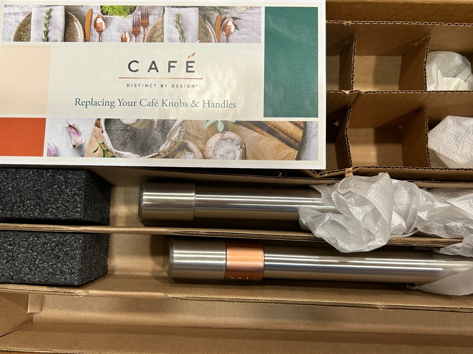 New Cafe Front Control Gas Knobs, Handles Brushed Stainless CXFCGHKPMSS $299.00 gallery