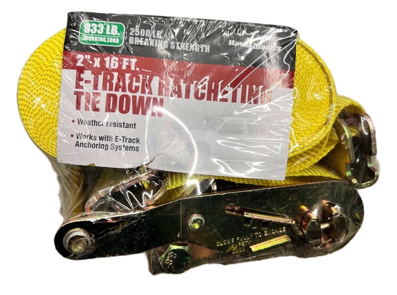 Haul-Master E-Track Ratcheting Tie Down 2"x16' Item 66727 62758 New 833lb Load gallery