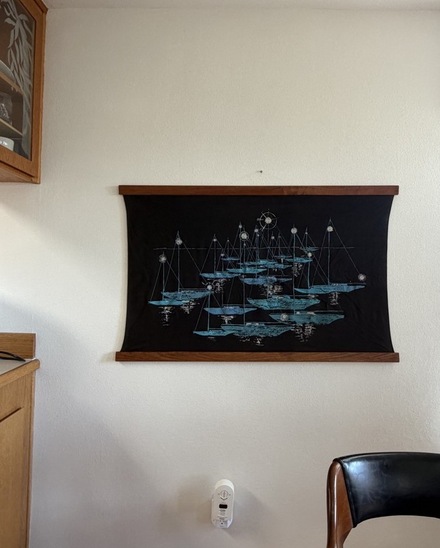 MCM Textile Tapestry - Minimalist Nautical - Teak Border gallery