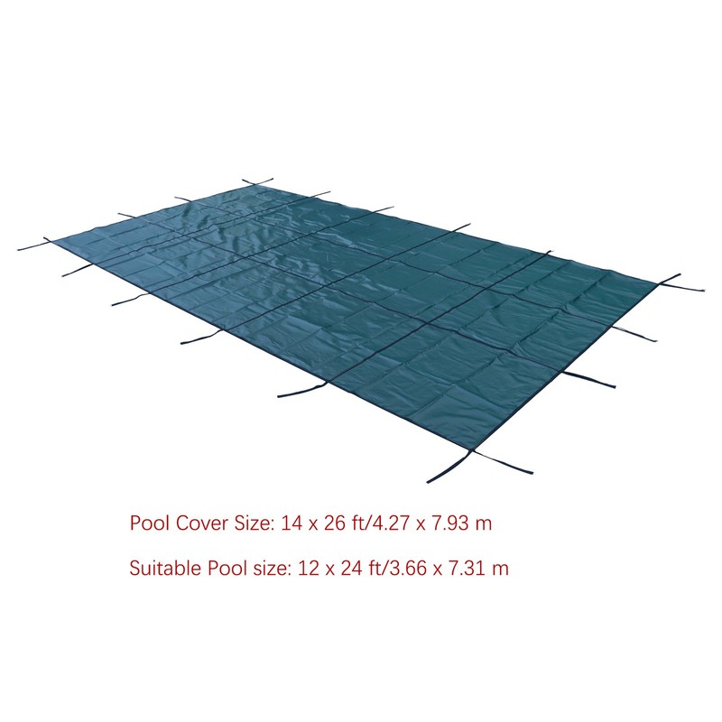 12x24Ft Pool Safety Cover Fits Rectangle Inground Safety Pool Cover Green gallery