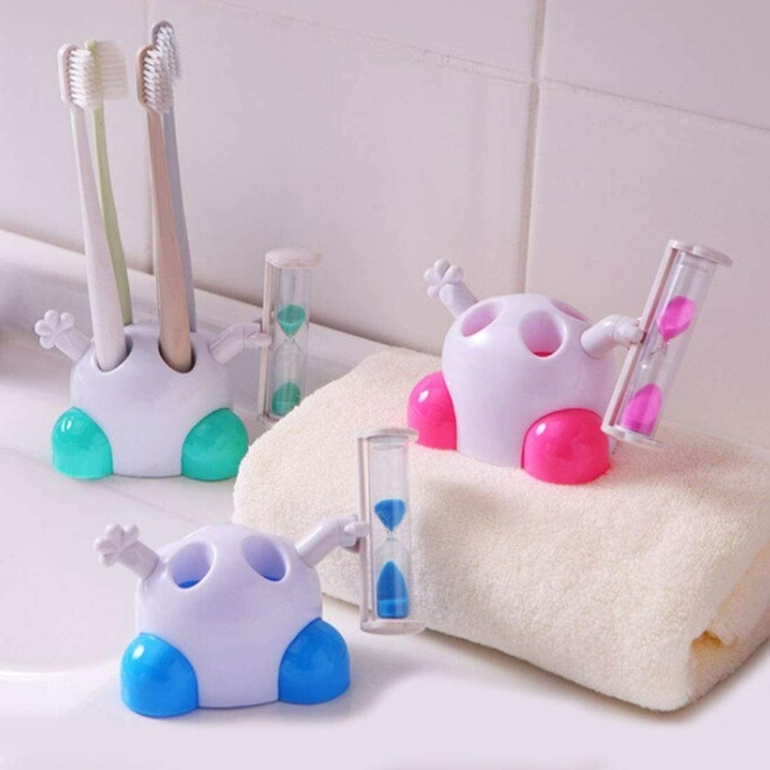 Toothbrush Holder Tooth Brushing Sand Watch Hourglass 3 Minutes Timer Kids USA gallery