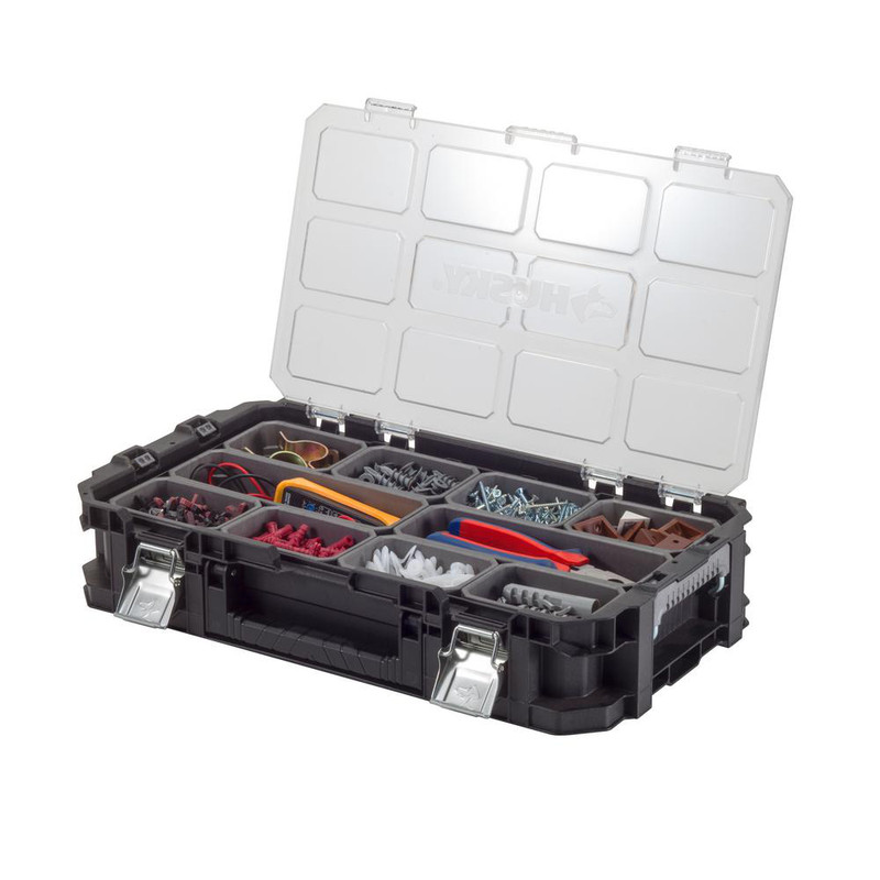 22 in. Husky Portable Rolling Tool Box on Wheels Cart Part Organizer Storage Bin gallery