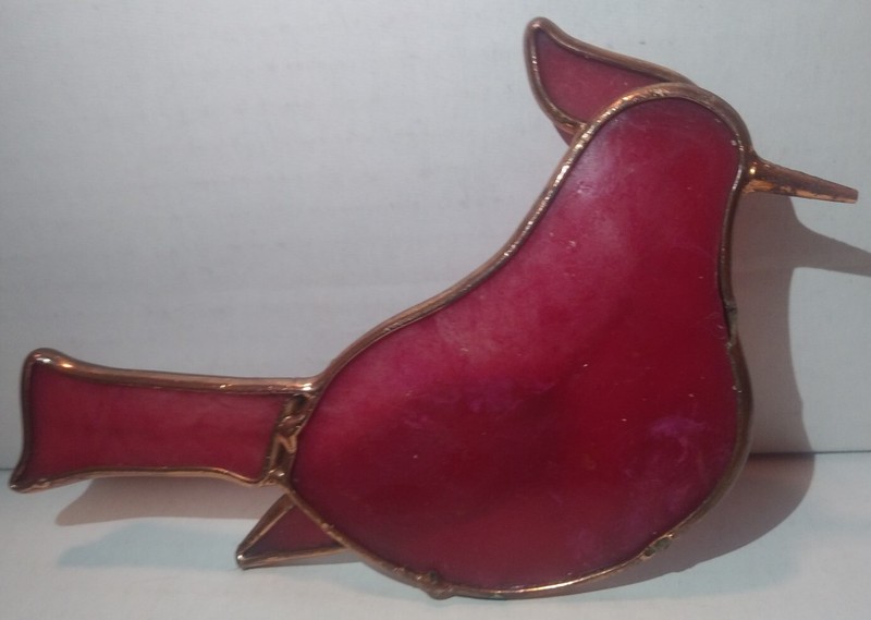 Suncatcher - Cardinal Bird 6" Plastic Acrylic w Copper Sun Catcher ; Red Robin gallery