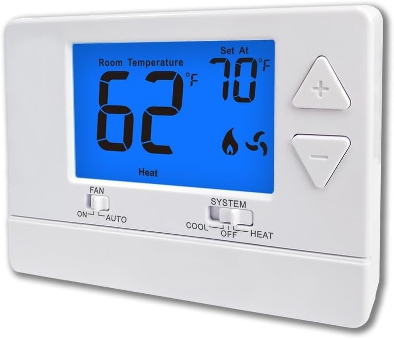 Non Programmable Thermostat for Home 1 Heat/ 1 Cool Single-Stage System, with Ro gallery