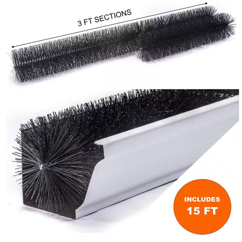 Standard 5 In. - 15 Ft. Pack Leaf Filter Brush Gutter Guard gallery