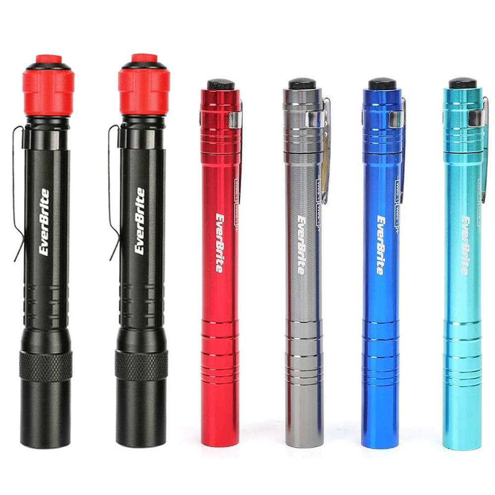 LED Penlight Portable Pocket Pen Flashlight With Clip AAA Batteries Included New gallery