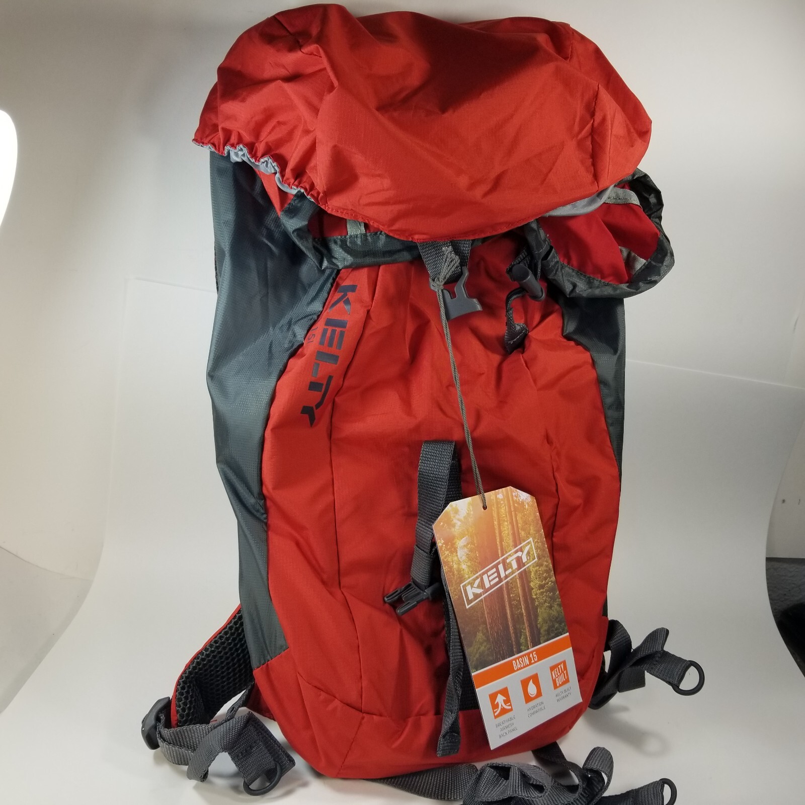 Kelty Basin 15L Backpack Red/Grey (Reg. $60) With Tags