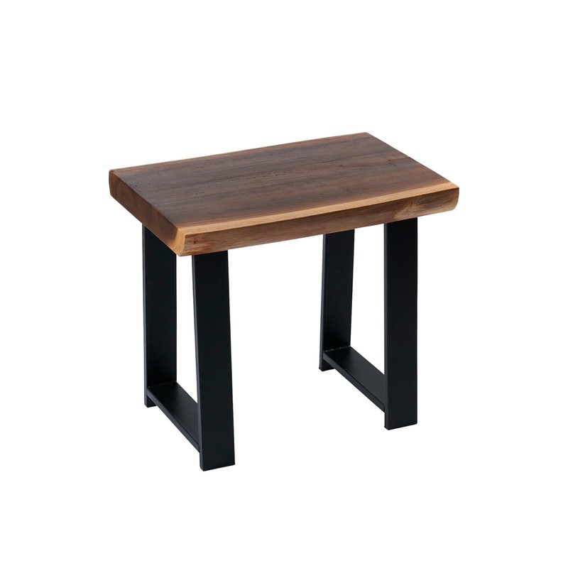 Rustic Teak Bench Table Natural Edge Solid Wood Seat Entryway Hallway Seating gallery