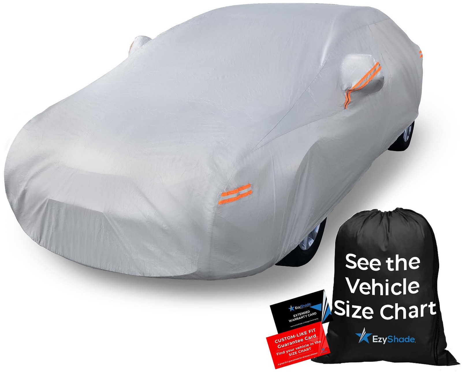 10 Layer Car Cover Waterproof All Weather A4 - see Vehicle Size Chart Reflective gallery