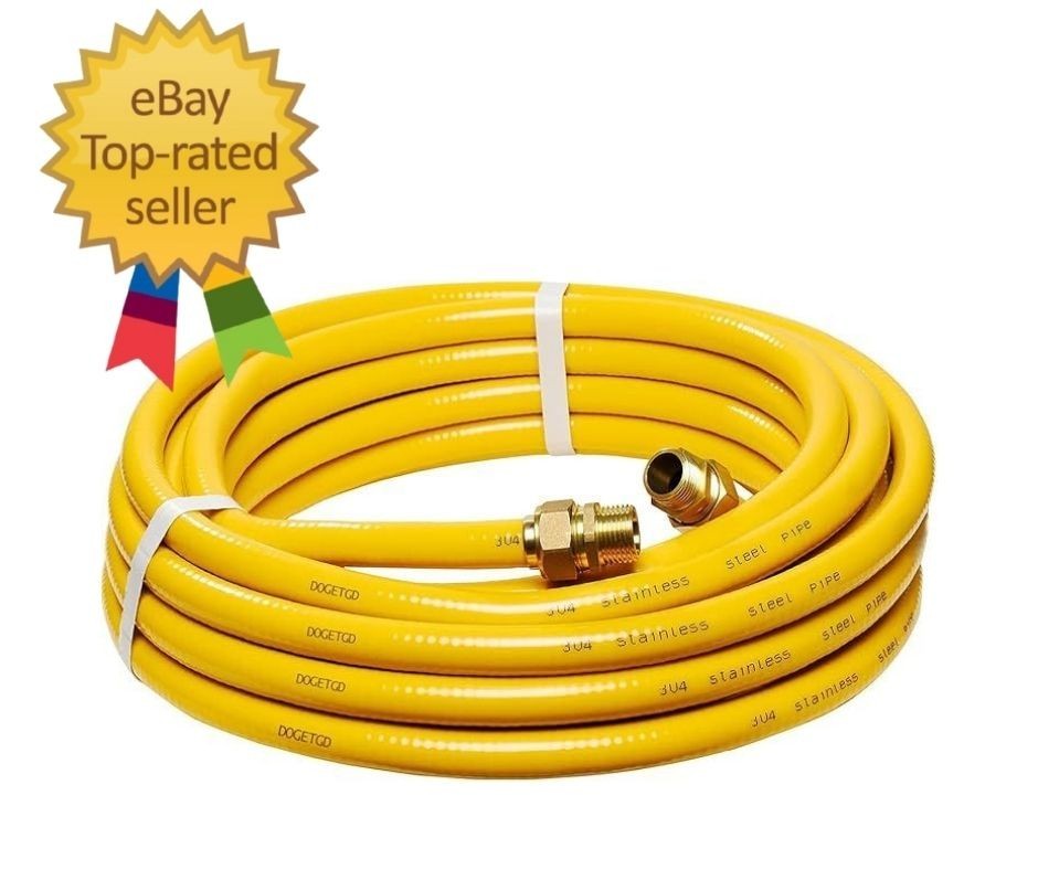 1/2" Gas Line 37ft Corrugated Stainless Steel Tubing Flexible Hose Kit with gallery