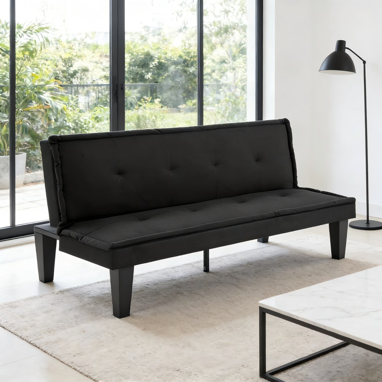 Gewnee 62.99 inch Futon Sofa Bed,Multi-Functional Sofa with 5-level Adjustment,S gallery