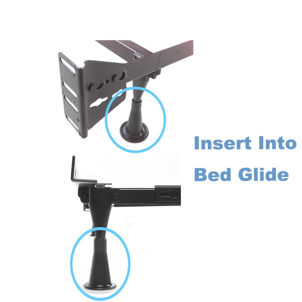 6 Pack Plastic Bed Frame Feet That Replace Wheels on Bed Frame for Stationary gallery