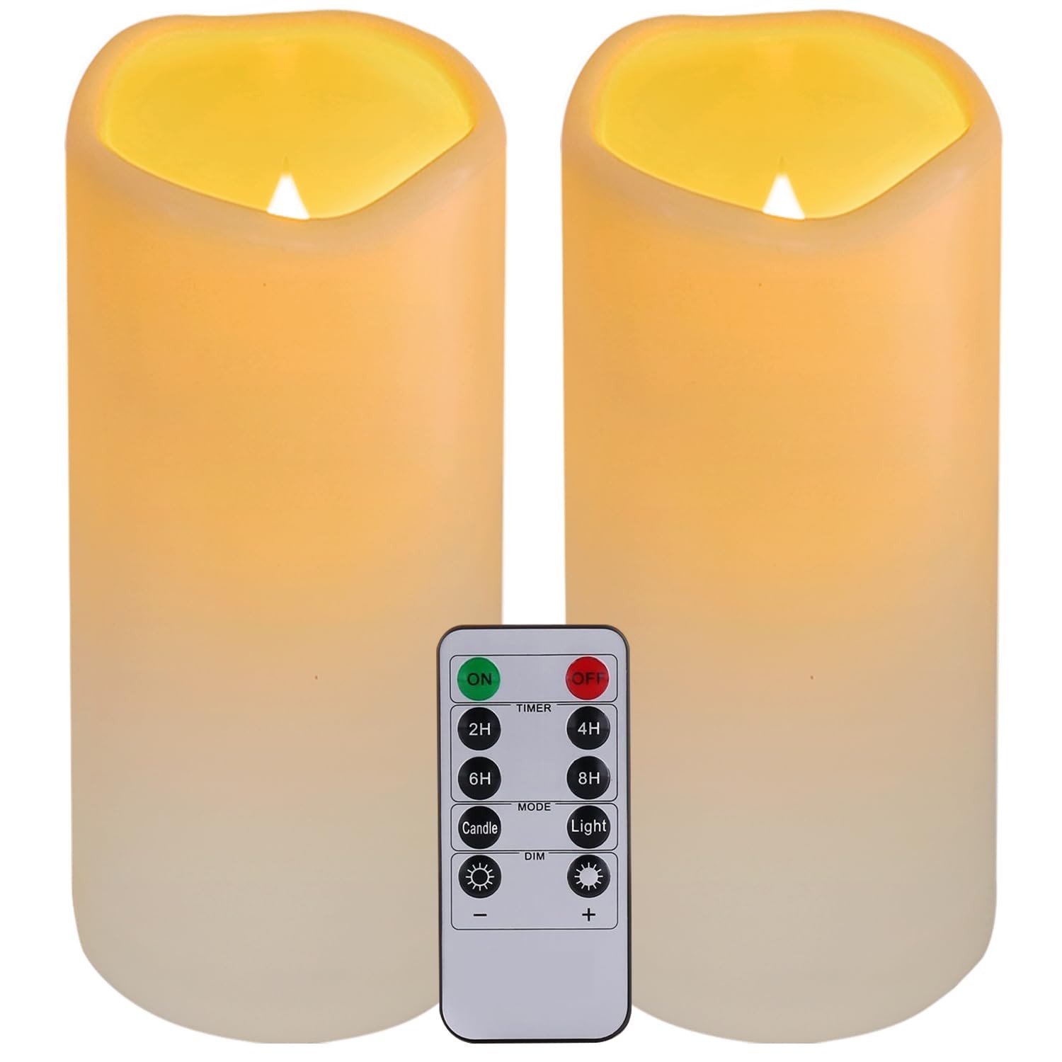 LED Candles With 10-Key Remote Timer Flickering Flameless Outdoor Indoor 2 Pack gallery