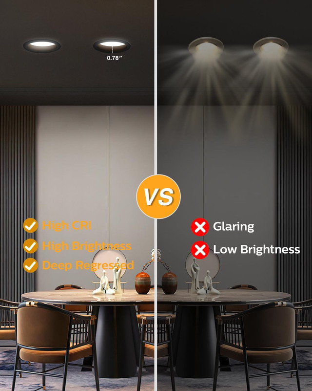 4" Dimmable LED Downlight, 5CCT, 12W, 1080LM, ETL Certified - 12 Pack gallery