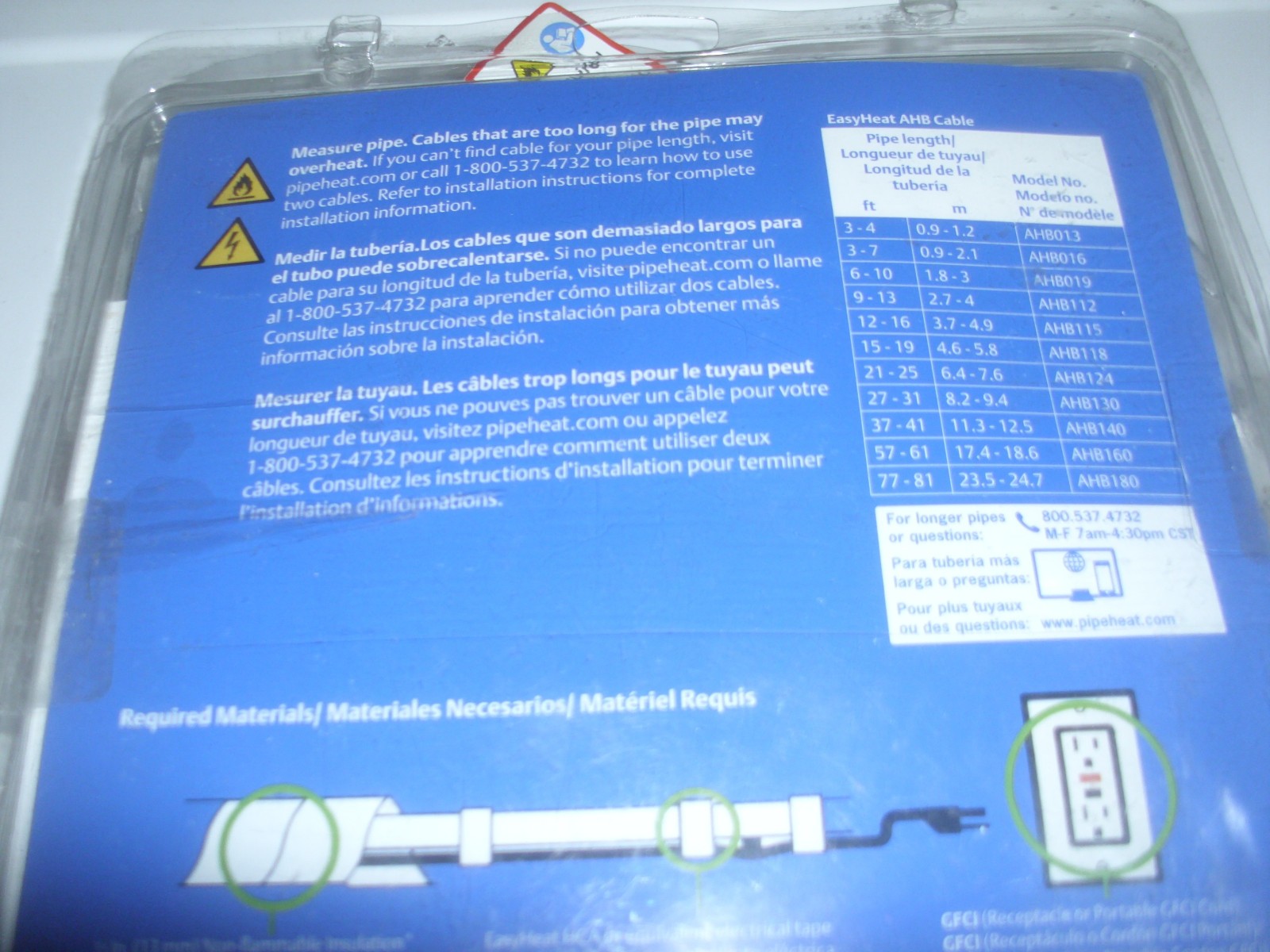 NEW EasyHeat 21-25 FT Automatic Electric Water Pipe Heating Cable AHB124 gallery