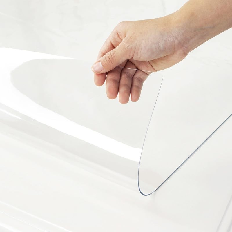 Clear Table Protector 44x72 Inch, 1.5mm Thick PVC, Rectangle Cover for Desk & Di gallery