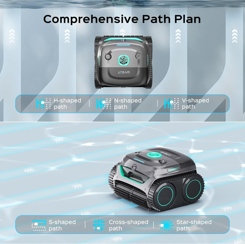 (2026 Upgrade) C2 Vision AI Camera Pool Vacuum for Inground Pools,Floor to Wate gallery