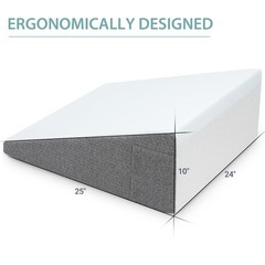 Wedge Pillow for Sleeping Support Bed Wedge Memory Foam Cushion 24″ x 24″ x 10″
