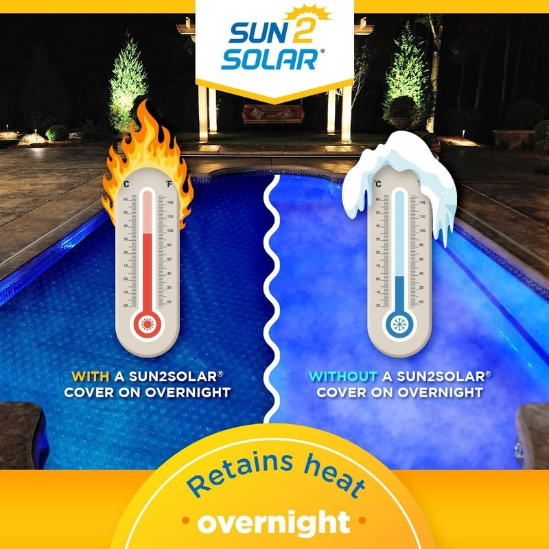 Sun2Solar 1200 Series Round Swimming Pool Solar Cover Blanket - Choose Size gallery